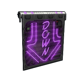 Neon Down Garage Door