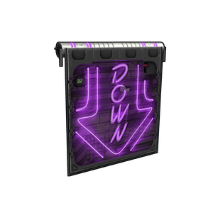 Neon Down Garage Door
