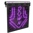 Neon Down Garage Door