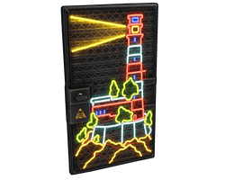 Neon Lighthouse Door
