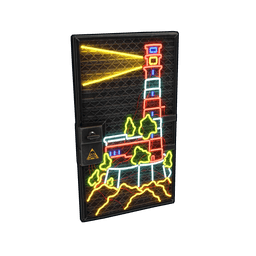 Neon Lighthouse Door