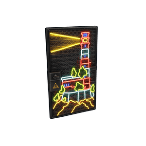 Neon Lighthouse Door
