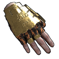 Gold Chains Roadsign Gloves in Rust