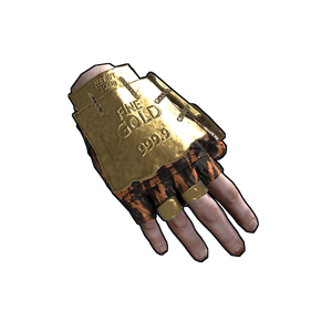 Gold Chains Roadsign Gloves