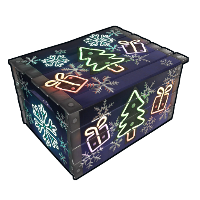 Neon Christmas Small Box in Rust