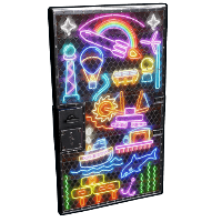 Neon Vibes Sheet Metal Door in Rust