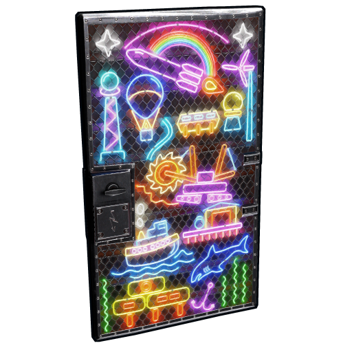 Neon Vibes Sheet Metal Door Rust Game Items Gameflip