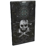 Pirate Sheet Metal Door in Rust