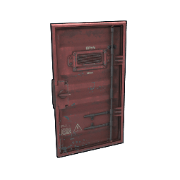 Red Armored Container Door