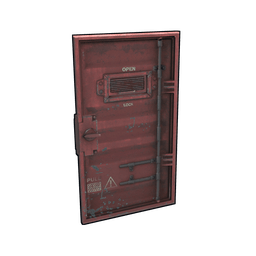 Red Armored Container Door