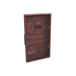 Red Armored Container Door