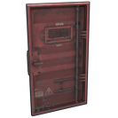 Red Armored Container Door