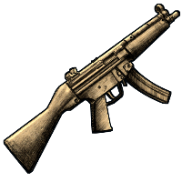Charcoal Sketch MP5 in Rust