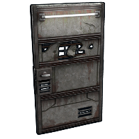 Brutalist Sheet Metal Door in Rust