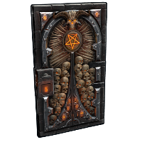 Doomgate Sheet Metal Door in Rust