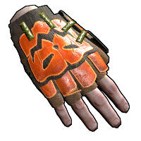 Pumpkin Roadsign Gloves in Rust