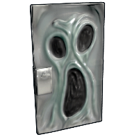 Ghostly Sheet Metal Door in Rust