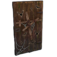 Halloween Wooden Door in Rust