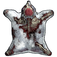 Zombie Bearskin Rug in Rust