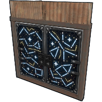 Constellations Metal Double Door in Rust