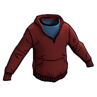 JPEG Hoodie in Rust