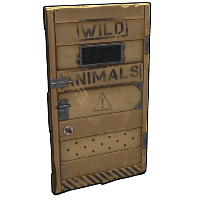 Wild Animals Door in Rust