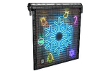 Neon Snowflake Garage Door