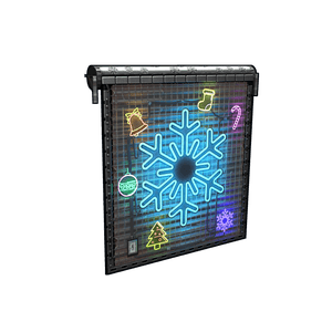 Neon Snowflake Garage Door