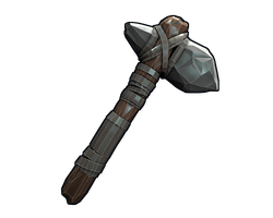 Low Poly Stone Hatchet
