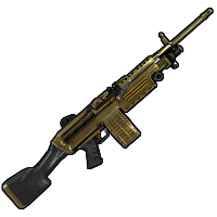 Black Gold M249 in Rust