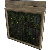 Fireflies Double Wooden Doors in Rust