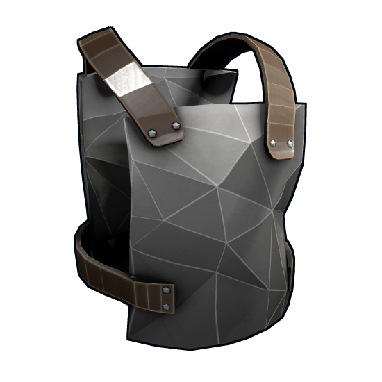 Low Poly Metal Chestplate in Rust