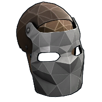 Low Poly Metal Facemask in Rust