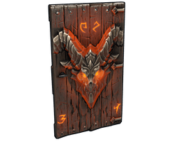 Molten Visage Wood Door