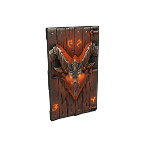 Molten Visage Wood Door
