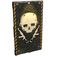 Danger Zone Wooden Door in Rust