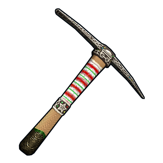 Christmas Candy Pick Axe in Rust