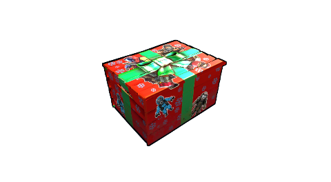 Festive Stickered Storage Box