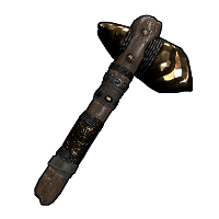 Gold Ore Stone Hatchet in Rust