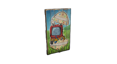 Funny Bunny Wood Door