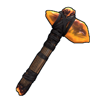 Ancient Amber Stone Hatchet in Rust