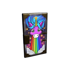 Rainbow Pony Metal Door