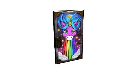 Rainbow Pony Metal Door