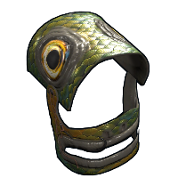 Fish Helmet in Rust