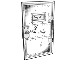 Comics Armored Door