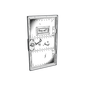 Comics Armored Door