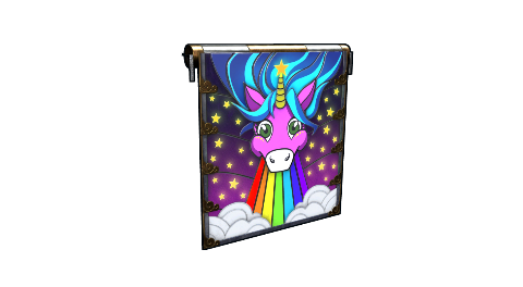 Rainbow Pony Garage Door