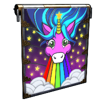 Rainbow Pony Garage Door