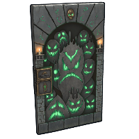 Ghostly Flame Door in Rust