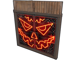 Neon Pumpkin Metal Double Door